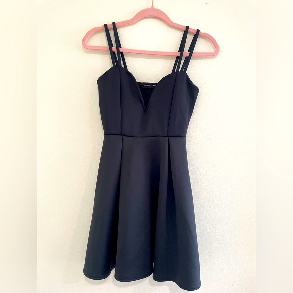 Pretty Little Thing Black Mini Dress; Size 4